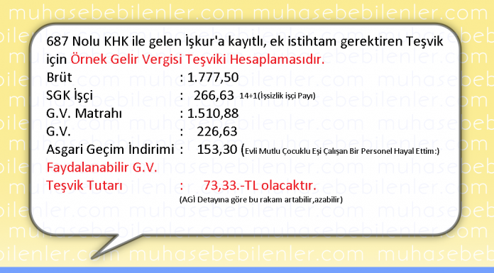 687 khk tesvik gv hesaplamasi