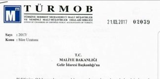 KDV Uzama Talebi Turmob'tan Maliyeye iletildi