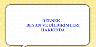 Dernek Beyan ve Bildirimleri Hakkinda