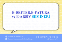 E-DEFTER,E-FATURA ve E-ARŞİV SEMİNERİ