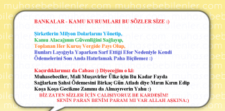 BİZ ZATEN SİZLER İÇİN ÇALIŞIYORUZ BE KARDEŞİM! SENİN PARAN BENİM KARAMA NE GEREK VAR ALLAH AŞKINA:)