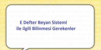 e defter beyan sistemi ile ilgili bilinmesi gerekenler