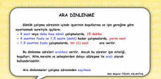 ara dinlenme