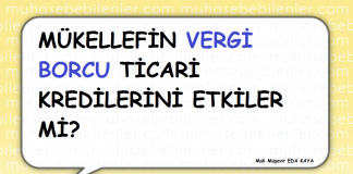 vergi borcu kredi