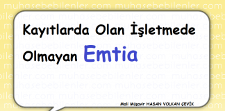 kayitlarda olan isletmede olmayan emtia