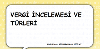 vergi incelemesi ve turleri