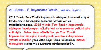 e beyanname yetki
