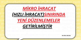 MİKRO İHRACAT SINIRINDA (POSTA VE HIZLI KARGO TAŞIMACILIĞI)YENİ DÜZENLEME