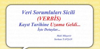 Veri Sorumluları Sicili Verbis Sicile Kayıt Tarihinde Uzama verbis uzama