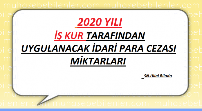 İŞ KUR TARAFINDAN UYGULANACAK İDARİ PARA CEZASI MİKTARLARI