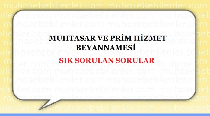 MUHTASAR VE PRİM HİZMET