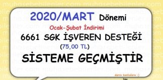 SGK MART DÖNEMİ OCAK SUBAT İND. İSVEREN DESTEGİ