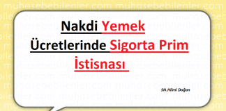 Nakdi Yemek Ücretlerinde Sigorta Prim İstisnası