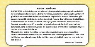 KIDEM TAZMİNATI