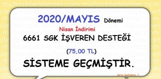 SGK DESTEK 6661 MAYİS 2020