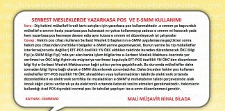 SERBEST MESLEKLERDE YAZARKASA POS VE E-SMM KULLANIMI