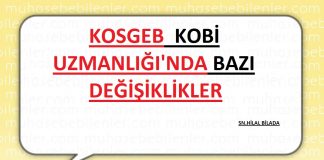 KOSGEB  KOBİ UZMANLIĞI