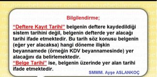 DEFTER KAYIT TARIHI