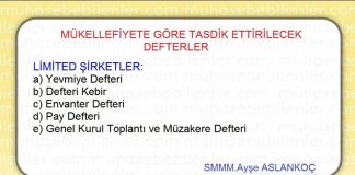 LIMITED ŞIRKETLER DEFTER TASDIGI