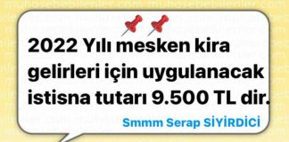 2022 KIRA GELIRI ISTISNA