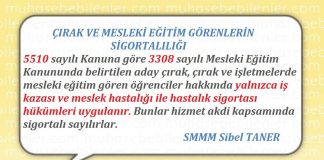 CIRAK VE MESLEKI EGITIM GORENLERIN SIGORTALILIGI