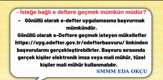 ISTEGE BAGLI E DEFTERE GECILIR MI