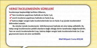 VERGİ İNCELEMESİNİN SURELERİ