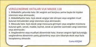 VERGILENDIRME HATALARI