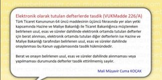 e defterlerde defter tasdik
