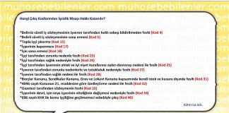 hangi cıkıs kodlarından issizlik maası alınır