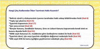 hangi cıkıs kodundan ihbar tazminatı alınır