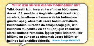 yllık izin bolunebili mi