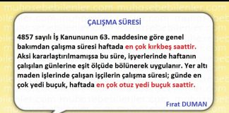 CALISMA SURESI