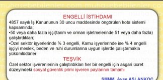 ENGELLİ İSTİHDAMI
