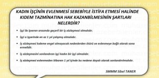 EVLİLİK NEDENİ İLE İSTİFA