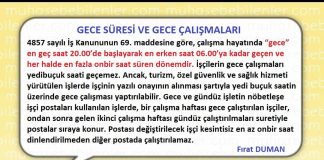 GECE CALISMALARI