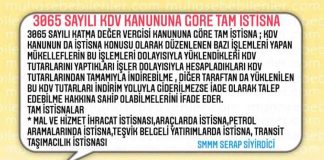 KDV DE TAM İSTİSNA
