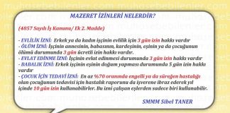 MAZERET İZİNLERİ