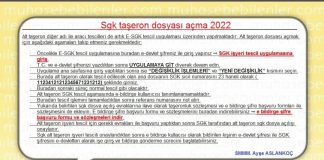 SGK TASERON DOSYASI ACMA 2022