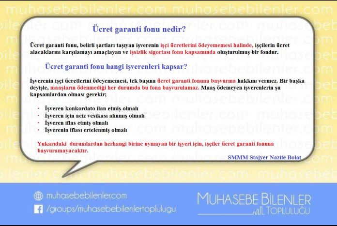 UCRET GARANTİ FONU NEDİR UCRET GARANTİ FONU NEDİR