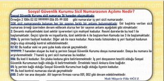 Sosyal Güvenlik Kurumu Sicil Numarasının Açılımı Nedir?