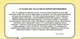 GELİR VERGİSİ EKLER