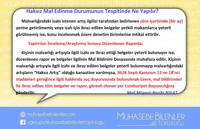 Haksız Mal Edinme Durumunun Tespitinde Ne Yapılır?