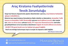 Araç Kiralama Faaliyetlerinde Tevsik Zorunluluğu