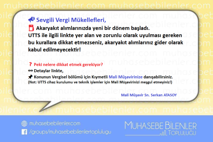 UTTS ve Gider yazilması durumu hakkinda