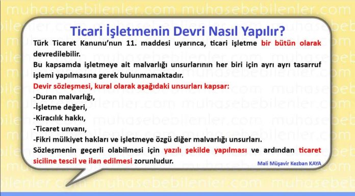 Ticari İşletmenin Devri Nasıl Yapılır?