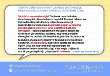 TÜRKİYE DENETİM STANDARTLARI BDS 600 TOPLULUK FİNANSAL TABLOLARININ BAĞIMSIZ DENETİMİNE GÖRE