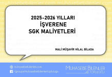 2025-2026 SGK MALİYETLERİ