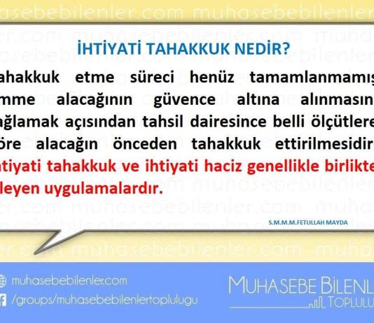 İHTİYATİ TAHAKKUK NEDİR?