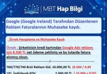 Google (Google Ireland) Tarafından Düzenlenen Reklam Faturalarının Muhasebe Kaydı
